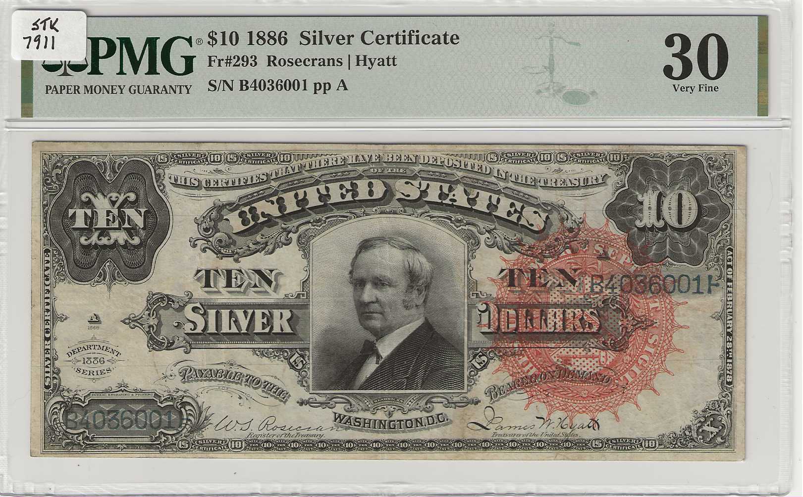 1886 $10 Silver Certificate PMG 30 | Rare US Coin | Buy Now