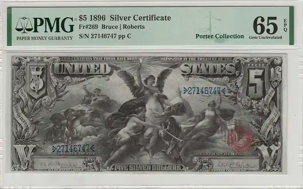 FR. 0269 - 1896 $5 Silver Certificate PMG