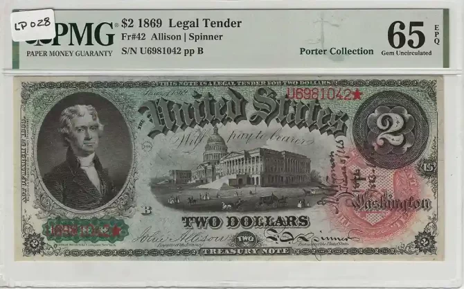 FR. 42 - 1869 $2