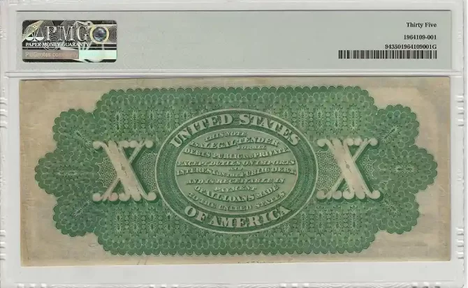 FR. 94 - 1862 $10 Legal Tender PMG 35 - Image 2