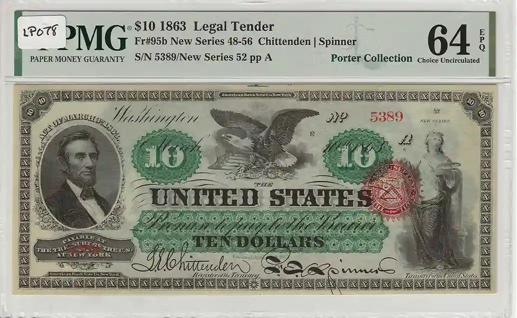 FR. 95b - 1863 $10