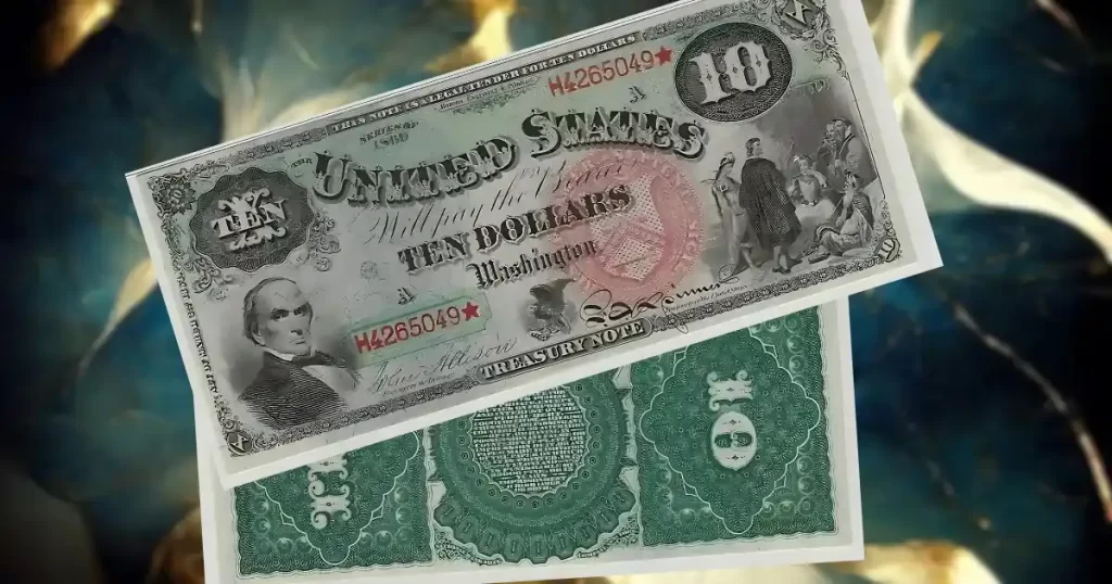 9. 1869 $10 Legal Tender (Daniel Webster Note):