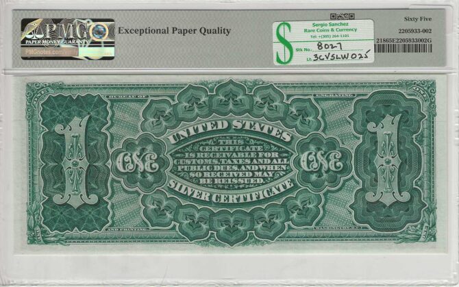 FR. 218 - 1886 $1 Silver Certificate PMG 65EPQ  - GCU - Image 2