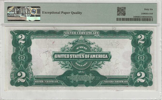 FR. 249- 1899 $2 Silver Certificate PMG 66EPQ - GCU - Image 2