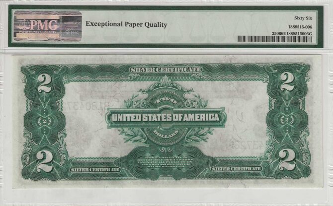 FR. 250- 1899 $2 Silver Certificate PMG 66EPQ - GCU - Image 2
