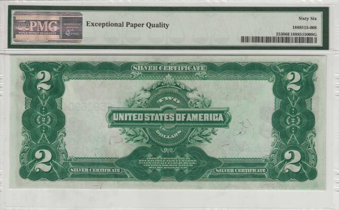 FR. 253- 1899 $2 Silver Certificate PMG 66EPQ - Image 2