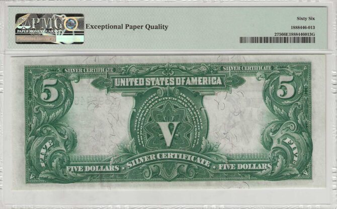 FR. 275 $5 Silver Certificate 1899 PMG 66EPQ - Image 2