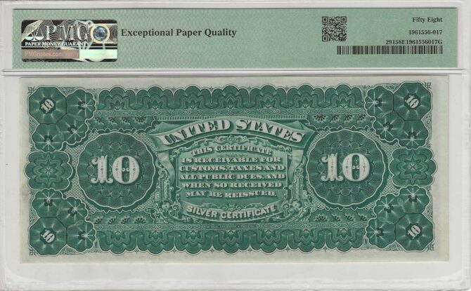 FR. 291 - 1886 $10 Silver Certificate PMG 58EPQ - Image 2