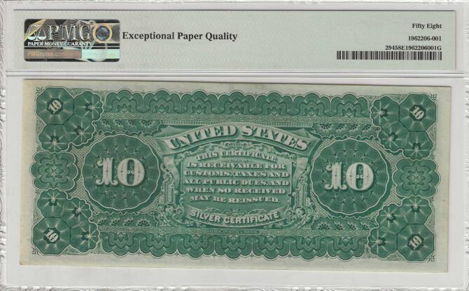 FR. 294 - 1886 $10 Silver Certificate PMG 58EPQ - Image 2