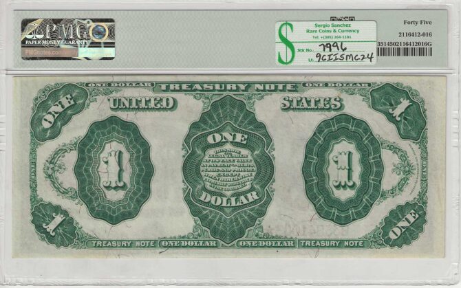 FR. 0351 - 1891 $1 Treasury Note PMG 45 - Image 2